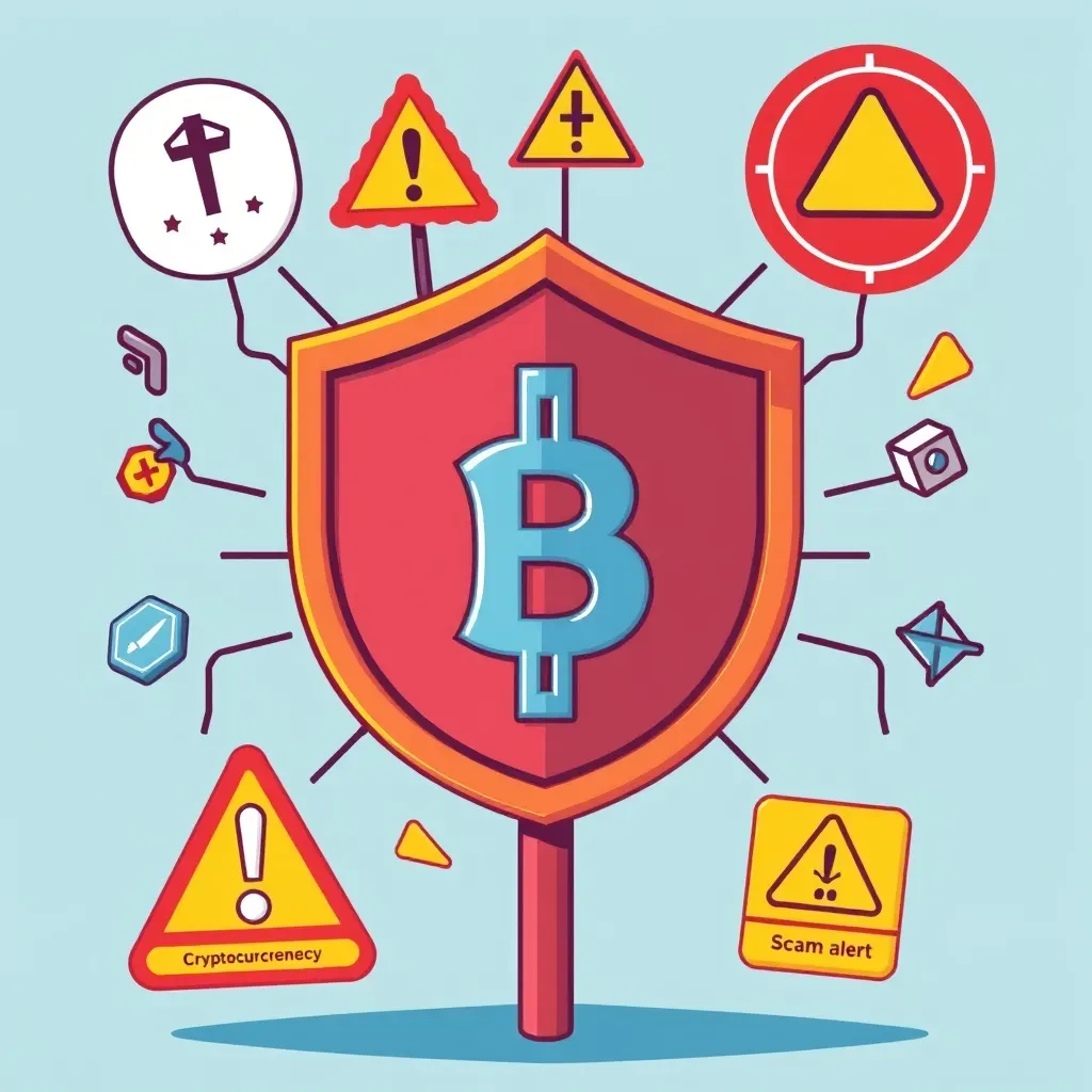 Ilustração conceitual de armadilhas e erros comuns em criptomoedas