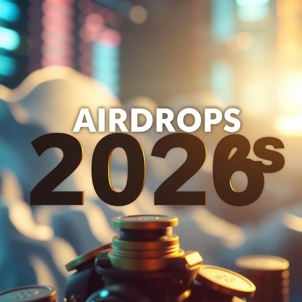 Ilustração conceitual sobre Airdrops Confirmados 2026 Lista Completa