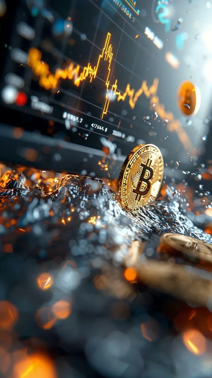 Tablet mostrando interface DeFi com gráficos e criptomoedas