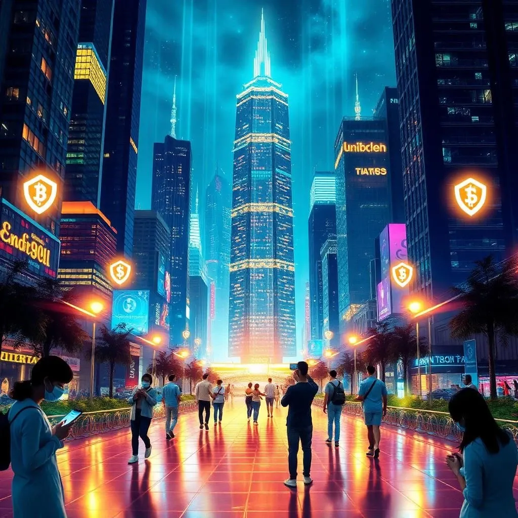 Representação visual da tecnologia blockchain